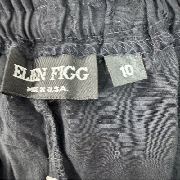 Elien figg pants smocked waist stretch Chic Black Women's Trousers - Picture 8 of 10